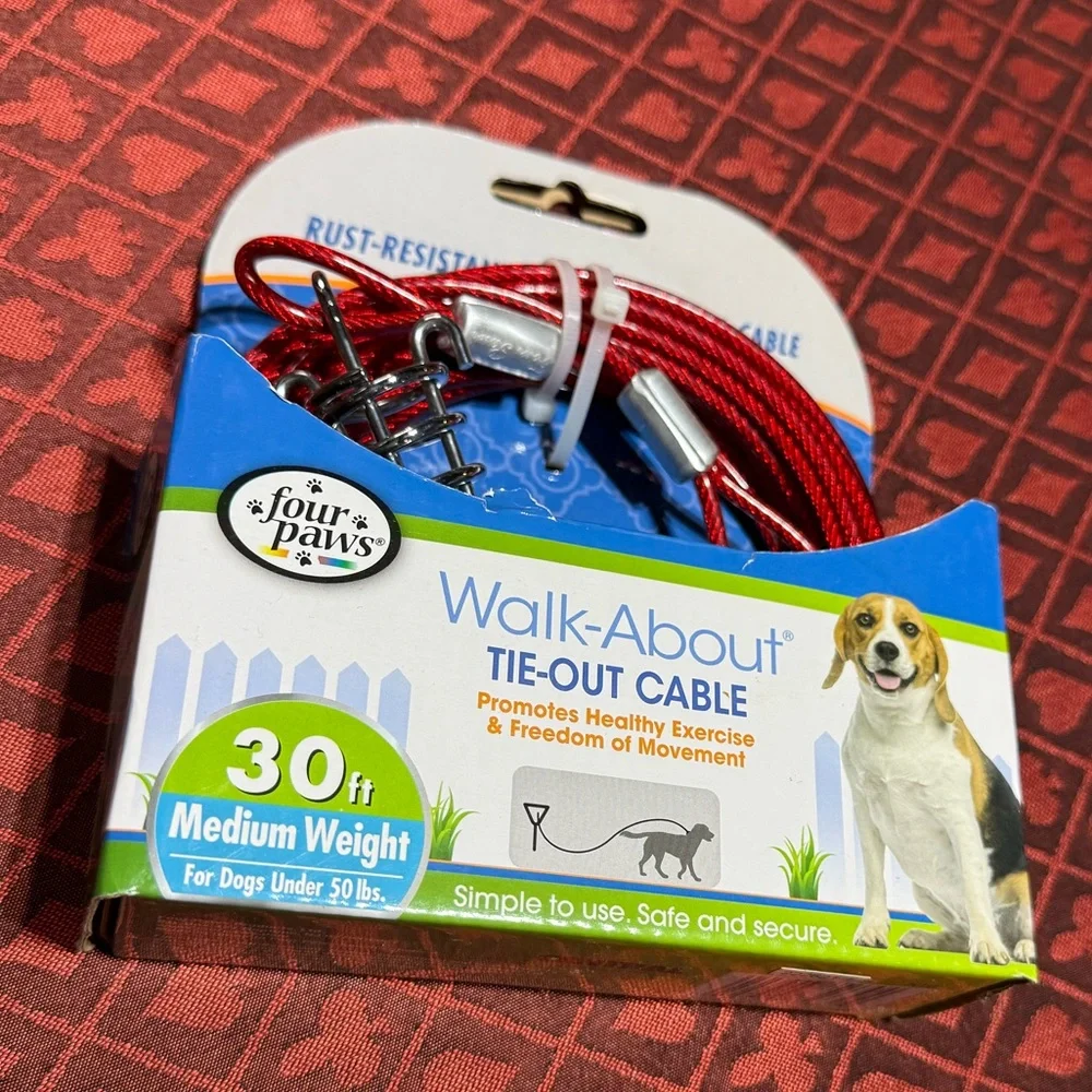 Tie Out Cable for Medium Dog